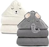 URSEORY 2 Pack Hooded Baby Towels, 
