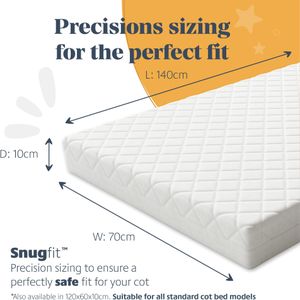 Mother Nurture Cot Mattress 140x70cm – Baby Crib Foam Mattress