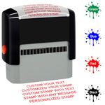 70x25mm Personalised Stamp Custom Self-Inking Business Address Rubber Stamps Customised with Name Date Signature Return Address Up to 5 Lines