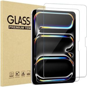 ProCase 2 Pack Screen Protector for iPad Pro 11-Inch (M4) 2024 A2836 A2837 A3006, Tempered Glass Film Guard for iPad Pro 11
