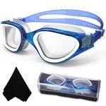 Adult Swimming Goggles,Polarized Open Water Goggles Swimming Anti Fog UV Protection No Leakage Clear Vision Easy to Adjust for Adults Men Women Teenagers