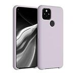 kwmobile Case Compatible with Google Pixel 5 Case - TPU Silicone Phone Cover with Soft Finish - Purple Cloud