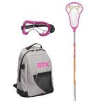 STX Exult Rise Girl's Lacrosse Starter Set with Stick, Goggles & Backpack, Pink