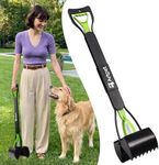Artpet Long Handle Dog Pooper Scooper for Yard 32-Inch – Heavy Duty for Large Dogs, Reduces Back Strain, One-Hand Use, Works on Grass & Concrete