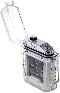 Tesla Coil Lighters™ USB Rechargeable Windproof Dual Arc Lighter (Waterproof White with Flash Light)