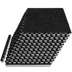 ProsourceFit Rubber Top Exercise Puzzle Mat 3/4-inch, 48 SQFT, 12 Tiles, EVA Foam Interlocking Tiles for Home Gym Protective Flooring for Equipment and Workouts, Grey