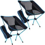 Camping Chairs, 2 Pack Portable Camping Chair Lightweight, Hiking Chair Outdoor Chair Beach Chair Folding Chair for Camping Outdoors Lawn Hiking Beach Travel Picnic Sport with Carry Bags