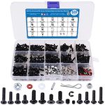 MMOBIEL 500 Pcs Universal RC Screw Kit Assortment Set for 1/8 1/10 1/12 1/16 Scale RC Cars Trucks Crawler M3 M4 Allen Head Hex Screws Nuts Shell Buckles