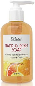 DELÚVIA Deluvia Hand Soap and Body Wash with Organic Aloe, Vitamin E, Organic Rosemary Extract and Citrus Essential Oils - Citrus Zing Essence Hand and Body Soap By Deluvia