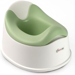 DIVCHI Baby Potty Training Seat Toddler Toilet Trainer Chair with Non-Slip Base Removable Bowl & High Back Rest for Boys & Girls (Green)