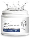 Anti Aging Daily Resurfacing Exfoliating Peel Pads Treatment- Contains Lactic, Salicylic, & Glycolic Acid for Face & Body. Repairs Fine Lines, Wrinkles, Dark Spots, Pores, Acne Scars & Uneven Skin Tone. Natural Skincare Glow.