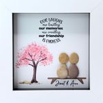 Personalised Best Friend Pebble Art Picture - Handmade Customised Christmas or Birthday Gifts - Unique and Thoughtful Best Friend Gifts for Women - Sentimental Friendship Gifts For Women