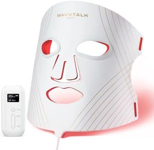 Wavytalk Red Light Therapy Mask for Face, Glow Time LED Face Mask Light Therapy for Anti-Fine Line, Acne Treatment, and Skin Rejuvenation with Red, Near-Infrared Light, Blue and Amber Light Therapy
