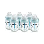 Tommee Tippee Advanced Anti-Colic Baby Bottle, 260ml, Slow-Flow Breast-Like Teat for a Natural Latch, Triple-Vented Anti-Colic Wand, Pack of 6