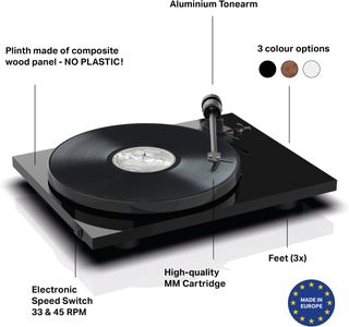 Pro-Ject E1 BT Record Player – Bluetooth Turntable, Black