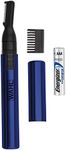 Wahl Lithium Pen Detail Trimmer with Interchangeable Heads for Nose, Ear, Neckline, Eyebrow, & Other Detailing – Rinseable Blades for Hygienic Grooming & Easy Cleaning – Blue – Model 5643-400