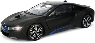 RASTAR BMW i8 Model Car, 1:14 BMW i8 Remote Control Car, Open Doors by RC/Working Lights - Mattblack
