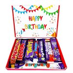 Happy Birthday Cadbury Chocolate Box | Birthday Chocolate Gift For Any Cadbury Lovers | 8 Full Sized Bars | Letterbox Gift Hamper | Gift Box For Kids/Him/Her |