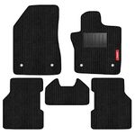 Elegant Carpet Cord Black Custom Fit Non-Woven Car Mats Compatible With Jeep Compass