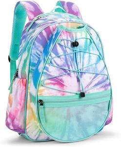 Choco Mocha Kids Tennis Bag for Girls, Kids Tennis Backpack Racket Bag, junior tennis bag 16 Inch, Colorful