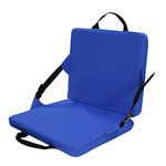 BEIJIALY Portable Stadium Seat Cushion, Folding Bleacher Seat, Lightweight Padded Seat for Sporting Events and Outdoor Concerts, Bleacher Cushion with Backrest(Blue)