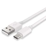 ShopMagics Type-C USB Cable for LG V40 ThinQ / V 40 ThinQ USB Cable | Data Sync Cable | Rapid Quick Dash Fast Charging Cable | Charger Cable | Type C to USB-A Cable (3.1 Amp, 1 Meter/3.2 Feet, TC, White)