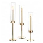 Hewory Gold Candle Holders Hurrican