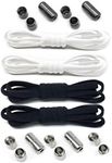 4 Pairs No Tie Shoelaces System wit