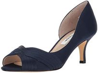 Nina Contesa Peep Toe D'Orsay Kitten Pumps, New Navy Luster, 7.5 US