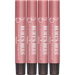 Burt's Bees 100% Natural Moisturizing Lip Shimmer, Peony - 4 Tubes