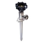 Sillcock Pipe Chrome Plated Brass Body Frost Free 14 Inch Long with 1/2 Inch Pex Connection and 3/4 Inch Hose Bib Lead Free