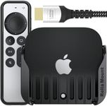 ReliaMount for Apple TV – Ultimate Installation Kit (Premium Black Apple TV Mount, Case, and Cable)