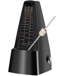 LMS Mechanical Metronome Universal Metronome for Piano Guitar Violin Drums Ukulele Track Beat and Tempo Loud Sound High Precision (Black)