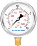 MEASUREMAN 2-1/2" Dial Size, Liquid