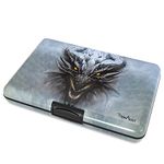 TopMost RFID-Blocking Aluminum Wallet Credit Cards Holder for Men & Women - Slots for 12 Cards and Bills (Dragon)