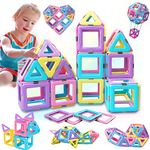 MOOKCUY Magnetic Building Blocks Set Toys for 3 4 5 6 7 8+ Year Old Boys Girls Gift kids Magnetic Tile Educational Toys for Toddlers Creativity Gifts Toys for 3 year old Girls Boys Christmas-38pcs