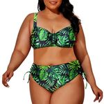 Todays Daily Deals Women 2024 Bikini Set Plus Size Solid Color and Oversized High Waisted Sexy Bikini Two Piece Athletic Swimsuits for Women