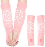 Shappy 2 Pcs Volleyball Arm Sleeves Forearm Sleeves Volleyball Arm Pads for Boys Girls Teen Youth Wrist Guard (Pink,Small)