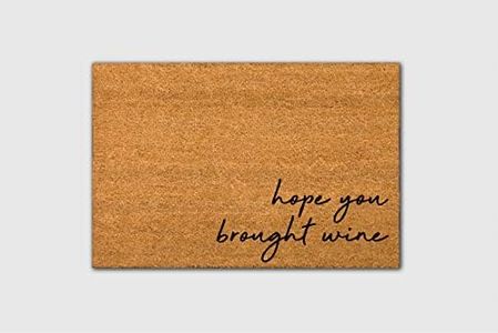 Ecosides Hope You Brought Wine Doormat, Funny Gift, Wine Door Mat, Outdoor Welcome Mat, Custom Personalized Door Mat, Alcohol Realtor Client Gift