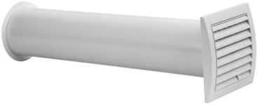 Ø 100mm / 4 inch Wall Ventilation Set - Tumble Dryer Vent Kit - Passive Ventilation Unit with Adjustable Airflow and Three Air Vent Covers