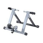 Soozier Indoor Bicycle Exercise Bike Trainer Stationary Stand Fan Fly Wind Wheel Folding Turbo (Silver)