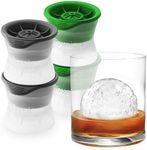 Tovolo Sports Themed Ice Molds, Assorted Set of 4 - Large Ice Mold Gift Set - Unique Ice Mold Chills Drinks - Odor-Free Freezer Storage, Dishwasher-Safe with Silicone Plunger