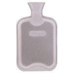 HomeTop Premium Classic Rubber Hot Water Bottle(2 Liters,Gray)