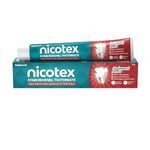 Nicotex Stain Removal Toothpaste | Teeth Whitening, Plaque Removal, Protection Against Decay and Cavities | Papain, Bromelain, Neem Extract, Meswak Extract | with Fluoride | SLS free | 100g