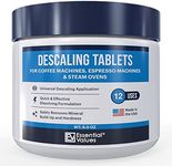 Descaling Tablets (12 Count/Up to 12 Uses) for Jura, Miele, Bosch, Tassimo Espresso Machines and Miele Steam Ovens by Essential Values (1 Pack)