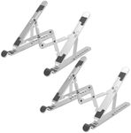 2 Sets Laptop Portable Stands Holders Risers: Adjustment Foldable Double-M Design for Notebook iPhone iPad Samsung Sony MacBook Air Pro HP Lenovo and Tablets from 10" to 17.3“ with A Storage Bag