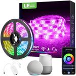 LE Smart LED Strip Lights 5M Outdoor Waterproof IP65, Voice & App Control, Works with Alexa and Google Home, 150 LEDs RGB LED Lights for Kitchen Party Christmas (2.4GHz WiFi Only)