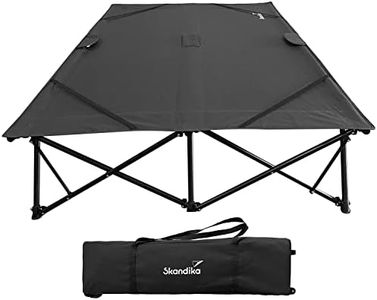 Skandika Lit de Camp Bodo| Lit de Camp Double pour 2 Personnes, Lit de Camping Pliable, supporte jusqu'à 250 kg, Lit d'appoint | Lit de Camping pour l'extérieur, Le Balcon, Le Jardin