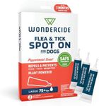 Wondercide - Flea & Tick Dog Spot On - Flea, Tick, and Mosquito Repellent, Prevention for Dogs with Natural Essential Oils - Up to 3 Months Protection - Large 3 Tubes of 0.17 oz