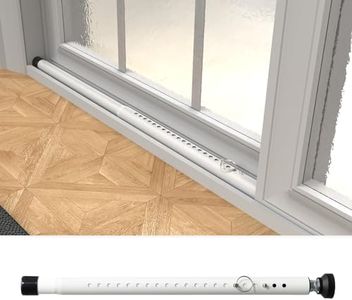 Sliding Door Security Bar 18"-51", Adjustable Sliding Door Lock Security Bar, Window Security Bars Inside for Sliding Glass Door Home Apartment Safety, Burglar Proof - White